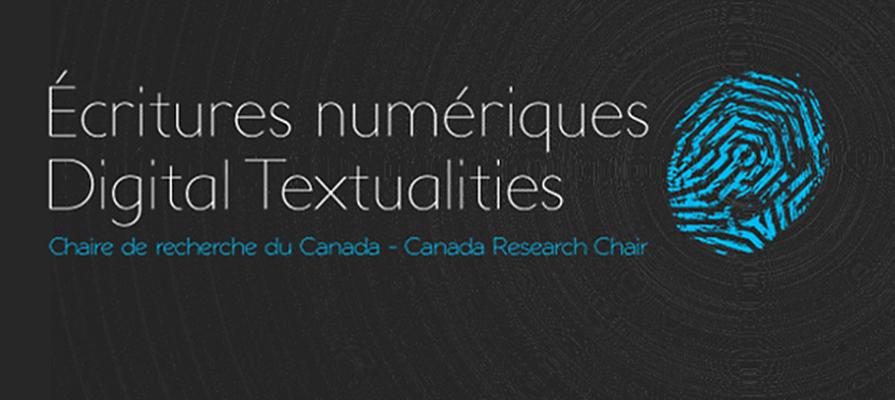 Écritures numériques, Chaire de recherche du Canada
